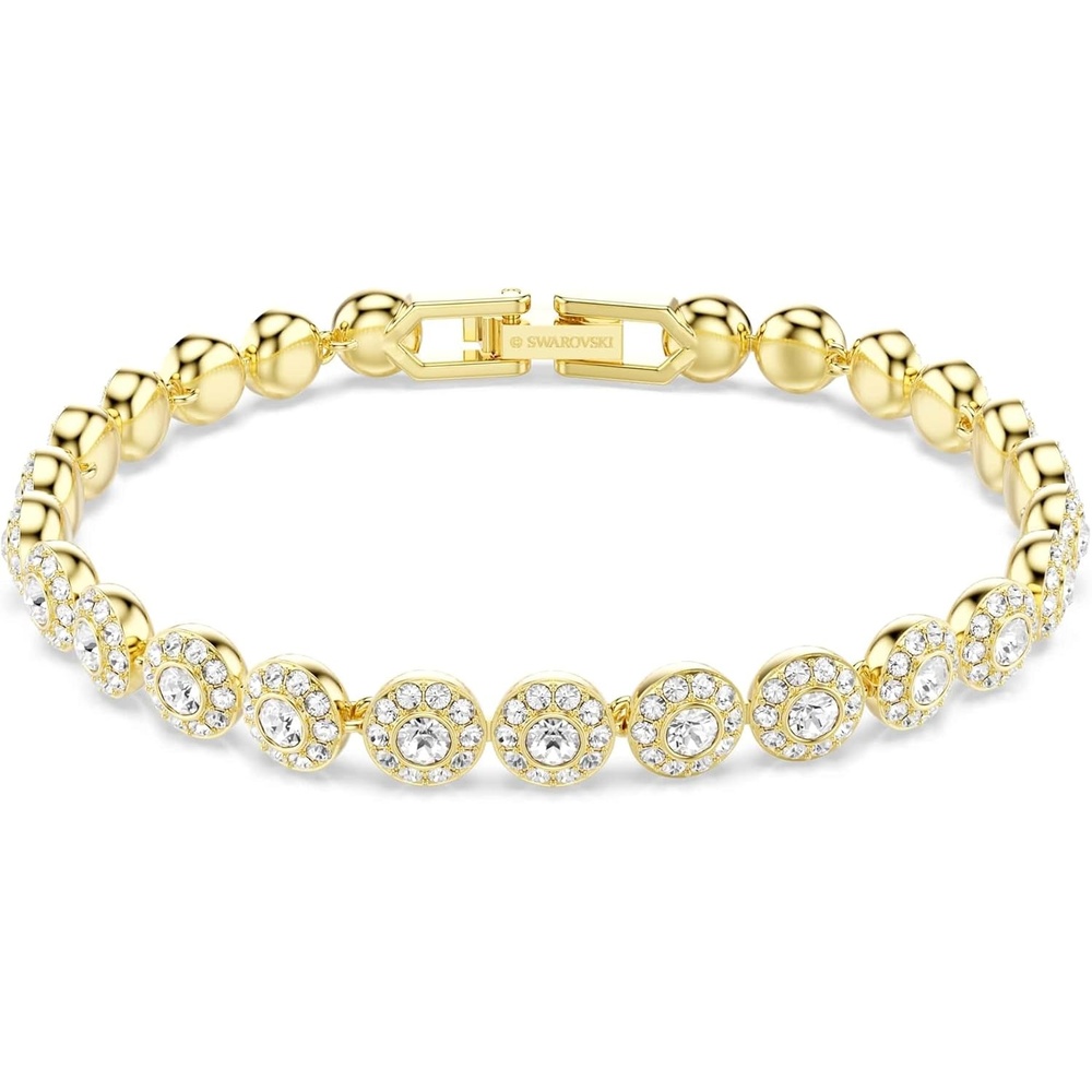 image:imageUna Angelic bracelet Round cut White GoldtSwarovski One plated