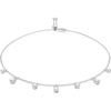 Choker Necklace - Rhodium Tone