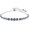 Blue Crystals - Rhodium Tone