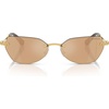 Dark Gold/Dark Brown Mirrored Rose Gold