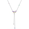Multicolored Y Necklace