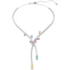 Multicolored Cross Over Necklace