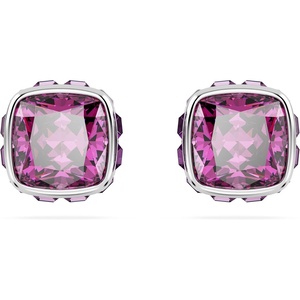 Swarovski Crystal Chroma Jewelry Collection, Heart Shaped Crystal, Latch Back Earring Closure, Lobster Claw Clasp Bracelet(February – Pink)