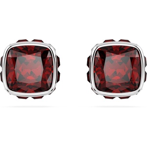 Swarovski Crystal Chroma Jewelry Collection, Heart Shaped Crystal, Latch Back Earring Closure, Lobster Claw Clasp Bracelet(January – Red)