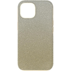 Swarovski High Phone Case for iPhone 14, with Integrated Bumper, Silver Crystals; Part of The High Collection(Gold Tone)