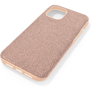 Swarovski High Phone Case for iPhone 14, with Integrated Bumper, Silver Crystals; Part of The High Collection(Rose Gold Tone)