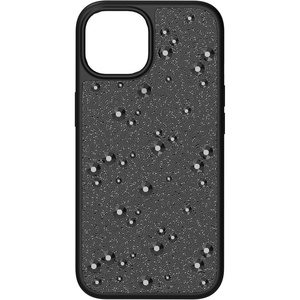 Swarovski High Smartphone Case for Apple iPhone 15 Pro, Black Swarovski Crystal Fabric with Black Flatback Crystals, Part of the Swarovski High Collection(Black)