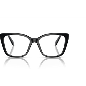 Swarovski womens Sk2008 Square Prescription Eyewear Frames(Black/Demo Lens)