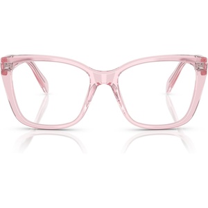 Swarovski womens Sk2008 Square Prescription Eyewear Frames(Transparent Pink/Demo Lens)