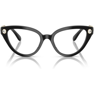 Swarovski womens Sk2028f Low Bridge Fit Cat Eye Prescription Eyewear Frames(Black/Demo Lens)