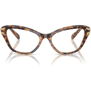 Swarovski womens Sk2031 Cat Eye Prescription Eyewear Frames(Light Havana/Demo Lens)