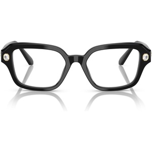 Swarovski womens Sk2039 Square Prescription Eyewear Frames(Black/Demo Lens)