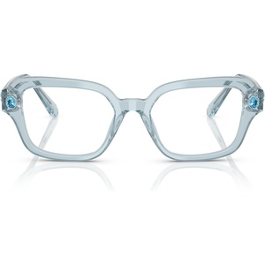 Swarovski womens Sk2039 Square Prescription Eyewear Frames(Transparent Light Blue/Demo Lens)