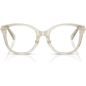 Swarovski womens Sk2044f Low Bridge Fit Square Prescription Eyewear Frames(Transparent Beige/Demo Lens)