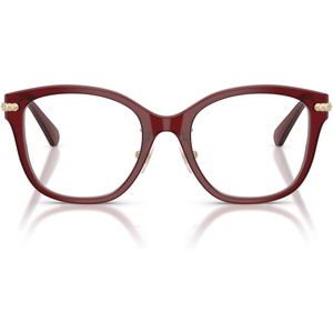 Swarovski womens Sk2044f Low Bridge Fit Square Prescription Eyewear Frames(Transparent Burgundy/Demo Lens)