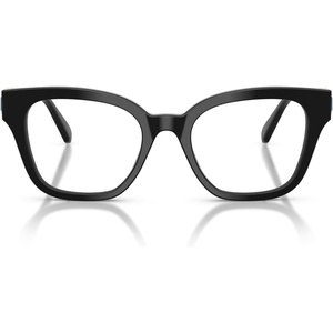 Swarovski womens Sk2048 Square Prescription Eyewear Frames(Black/Demo Lens)
