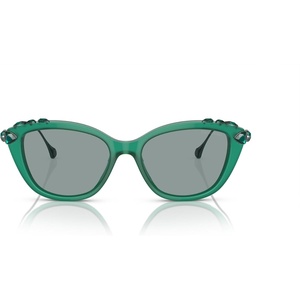 Swarovski womens Sk6010 Cat Eye Sunglasses(Opal Green/Dark Grey)