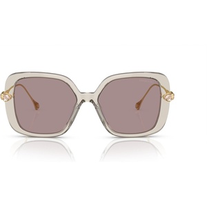 Swarovski womens Sk6011 Square Sunglasses(Transparent Light Brown/Violet)