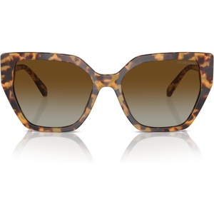 Swarovski womens Sk6016 Cat Eye Sunglasses(Medium Havana/Polarized Brown Gradient)