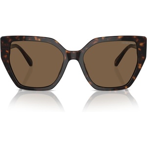 Swarovski womens Sk6016f Low Bridge Fit Rectangular Sunglasses(Dark Havana/Dark Brown)