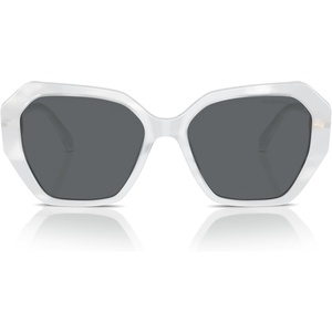 Swarovski womens Sk6017f Low Bridge Fit Cat Eye Sunglasses(Silver/Dark Grey)