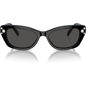 Swarovski womens Sk6019 Butterfly Sunglasses(Dark Havana/Dark Brown)