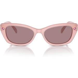 Swarovski womens Sk6019 Butterfly Sunglasses(White/Dark Grey)