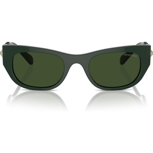 Swarovski womens Sk6022f Low Bridge Fit Square Sunglasses(Pale Gold/Gradient Brown)