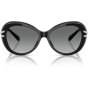 Swarovski womens Sk6026f Low Bridge Fit Butterfly Sunglasses(Black/Grey Gradient)