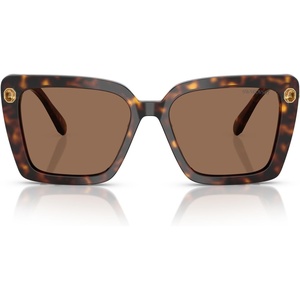 Swarovski womens Sk6032f Low Bridge Fit Square Sunglasses(Havana/Dark Brown)