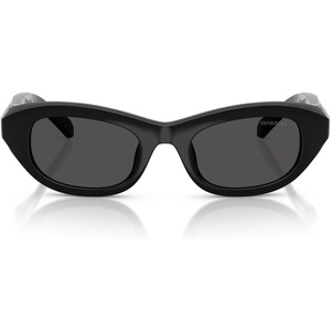 Swarovski womens Sk6036u Universal Fit Square Sunglasses(Black/Dark Grey)