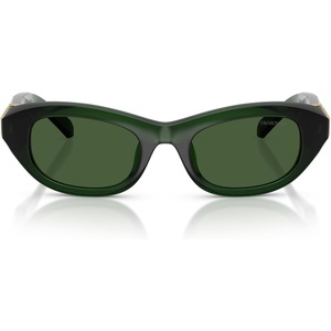 Swarovski womens Sk6036u Universal Fit Square Sunglasses(Milky Dark Green/Dark Green)