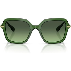 Swarovski womens Sk6040 Square Sunglasses(Transparent Dark Green/Green Gradient)