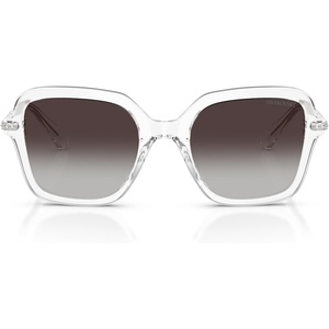 Swarovski womens Sk6040 Square Sunglasses(Transparent/Gradient Grey)