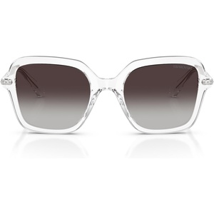 Swarovski womens Sk6040f Low Bridge Fit Square Sunglasses(Transparent/Gradient Grey)