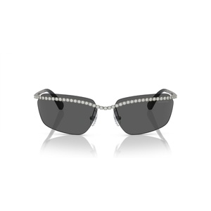 Swarovski womens Sk7001 Rectangular Sunglasses(Gunmetal/Dark Grey)