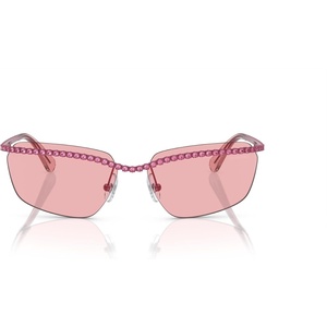 Swarovski womens Sk7001 Rectangular Sunglasses(Rose/Pink)
