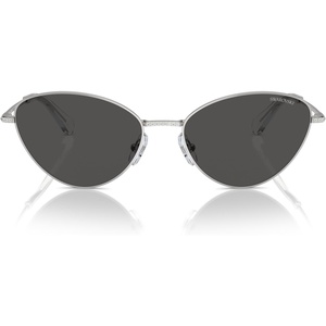 Swarovski womens Sk7014 Cat Eye Sunglasses(Transparent Dark Grey to Clear/Gradient Grey)