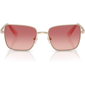 Swarovski womens Sk7015 Square Sunglasses(Pale Gold/Pink Gradient Red)