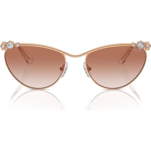 Swarovski womens Sk7017 Cat Eye Sunglasses(Rose Gold/Gradient Pink)