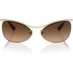 Swarovski womens Sk7018 Square Sunglasses(Gold/Gradient Brown)