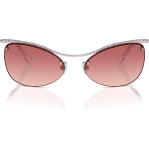 Swarovski womens Sk7018 Square Sunglasses(Milky Green/Light Blue Mirrored Green)
