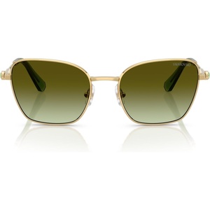 Swarovski womens Sk7029 Aviator Sunglasses(Gold/Green Gradient Brown)