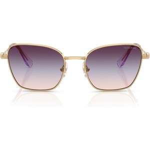 Swarovski womens Sk7029 Aviator Sunglasses(Gold/Tri Grad Brown/Blue/Violet)