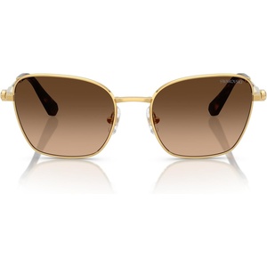 Swarovski womens Sk7029 Aviator Sunglasses(Yellow Gold/Green Gradient Brown)