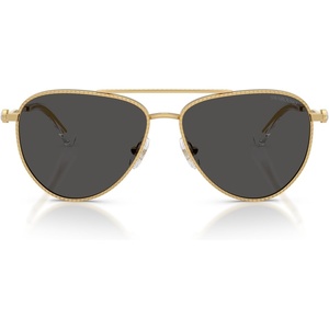 Swarovski womens Sk7031 Aviator Sunglasses(Gold/Dark Grey)