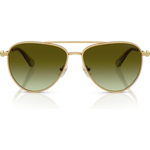 Swarovski womens Sk7031 Aviator Sunglasses(Gold/Gradient Brown)