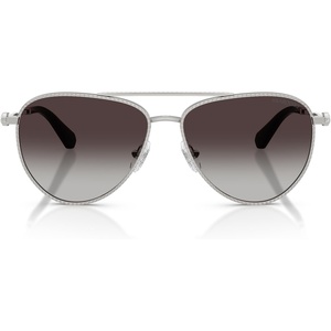Swarovski womens Sk7031 Aviator Sunglasses(Silver/Gradient Grey)
