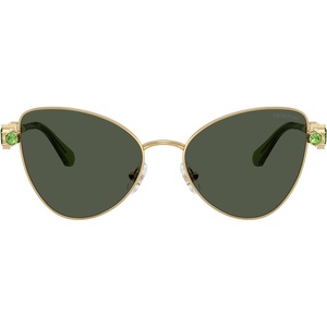 Swarovski womens Sk7034 Butterfly Sunglasses(Gold/Light Green)