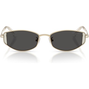 Swarovski womens Sk7035d Oval Sunglasses(Pale Gold/Dark Grey)